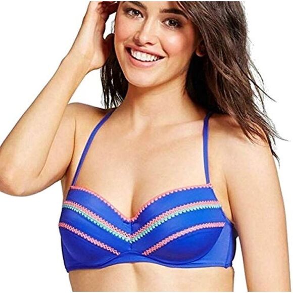 38B Shade & Shore Summer Racerback Halter Bikini Top - Picture 1 of 4
